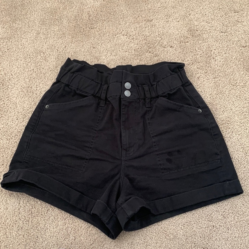 Express Super High Rise Black Shortie